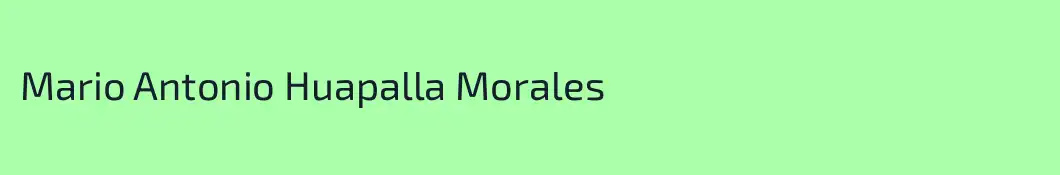 Mario Antonio Huapalla Morales